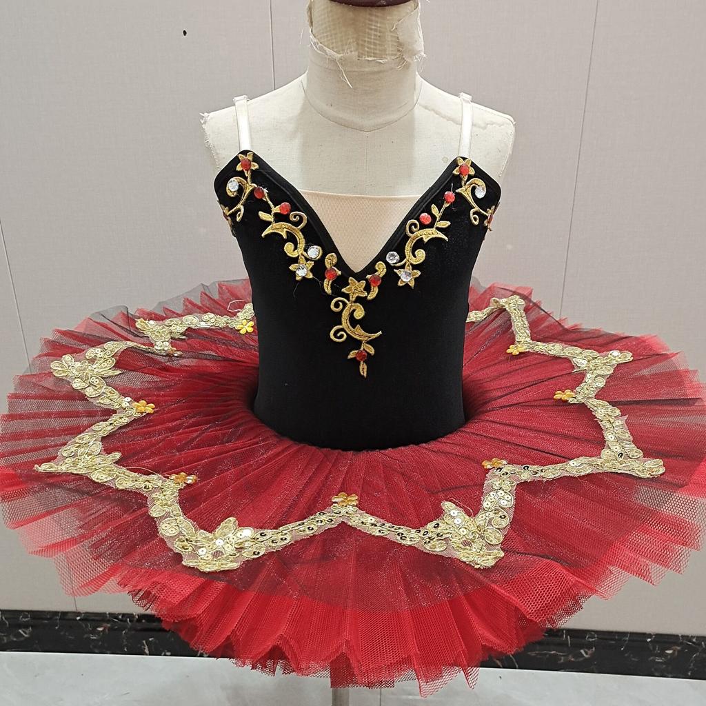 Children's Black Professional Ballet Skirt Tang Jikede Stage Outfit