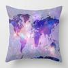 Чехол для подушки для гостиной, офиса, скандинавского дивана, плюшевая наволочка с фиолетовым узором, наволочка