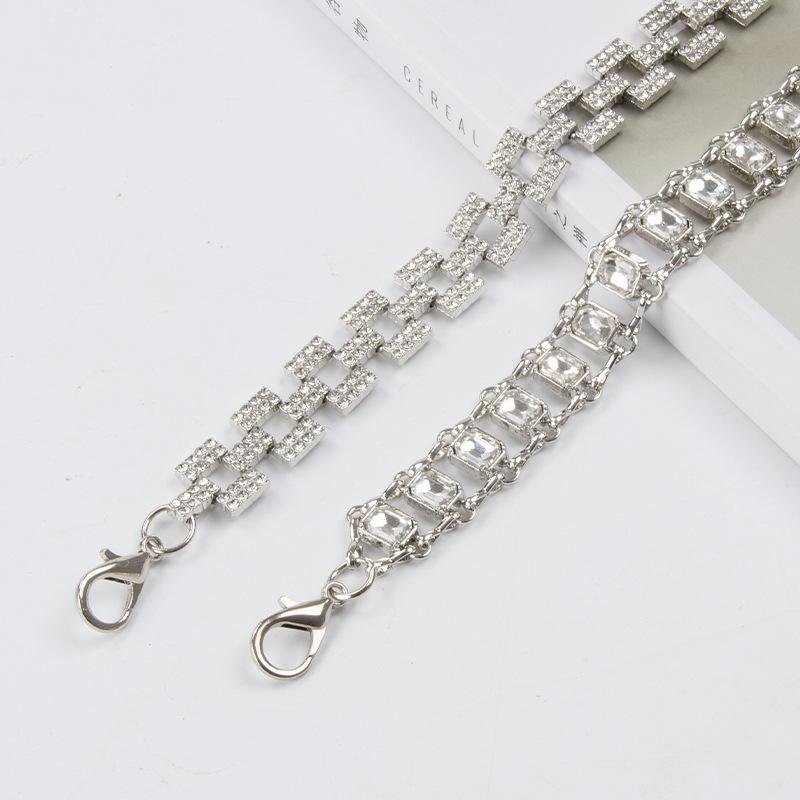 Women's Little Flavored Waist Chain Inlaid Diamond Crystal Accessories Women's Metal Chain with Skirt Dress Sweater