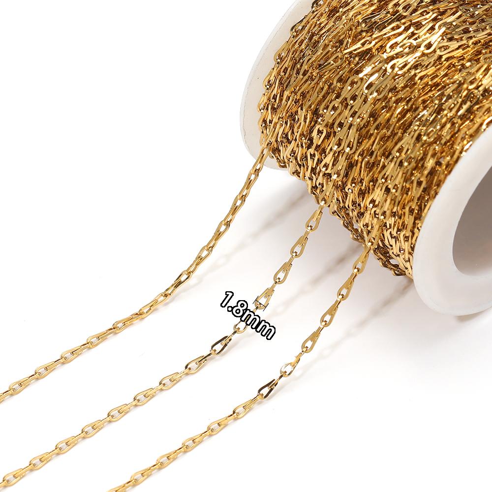 1 Meter Stainless Steel Tough U Shape Chains for DIY Handmade Bracelets Necklace Jewelry Findings Body Chain Earrings Making