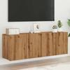 VidaXL Wall-mounted TV Cabinets 2 Pcs Artisan Oak 60x30x41 Cm, TV Stand, Media Cabinet, TV Console, HiFi Furniture, Center of 857665