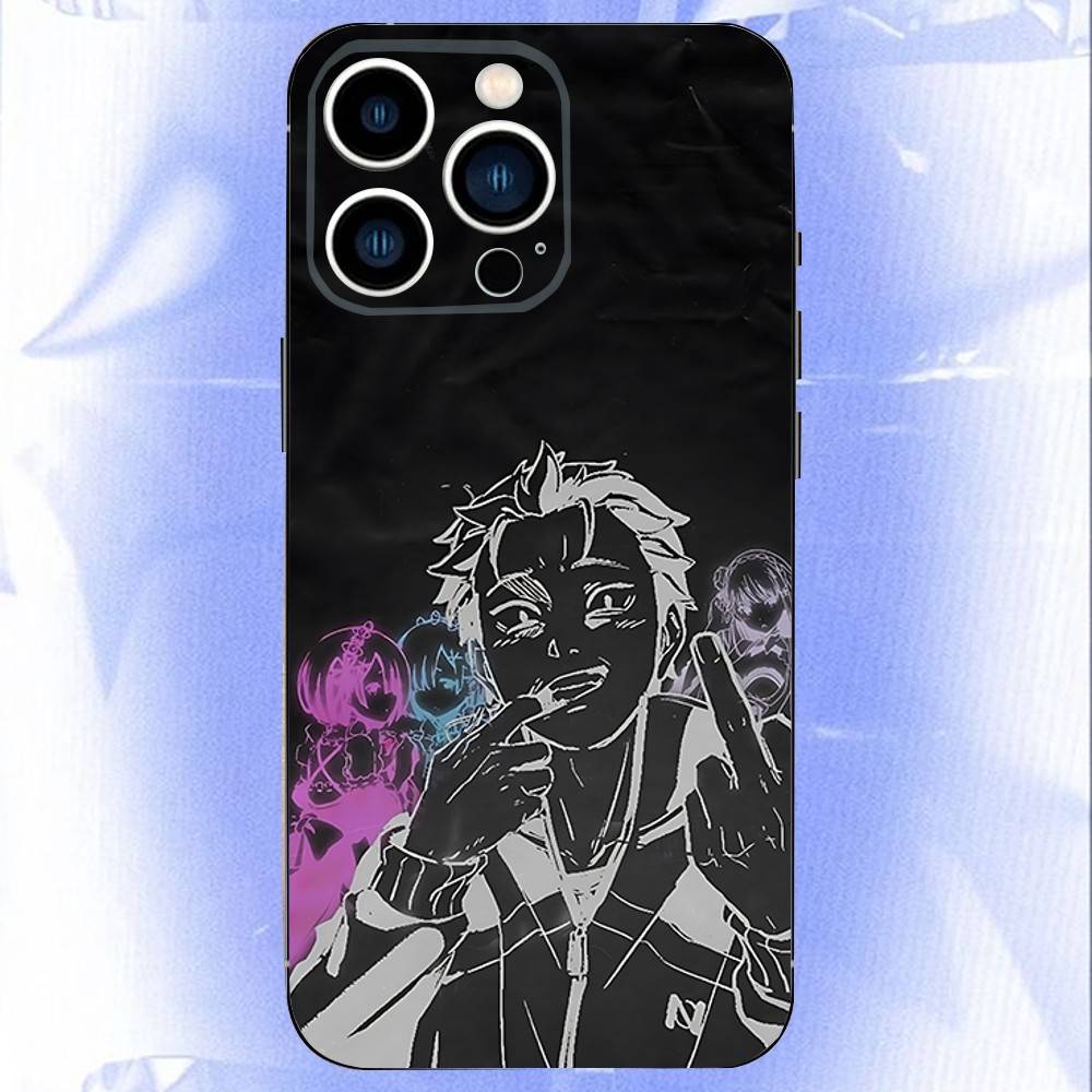 Чехол для телефона Re0 N-Нацуки S-Субару для iPhone 17,16,15,14,13,12,11,Pro,XS,Max,XR,Plus,E,SE4,Mini Черный Мягкий Чехол