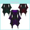 Women's Gothic Skull Pattern Medieval Renaissance Dress For Cosplay And Costume Parties