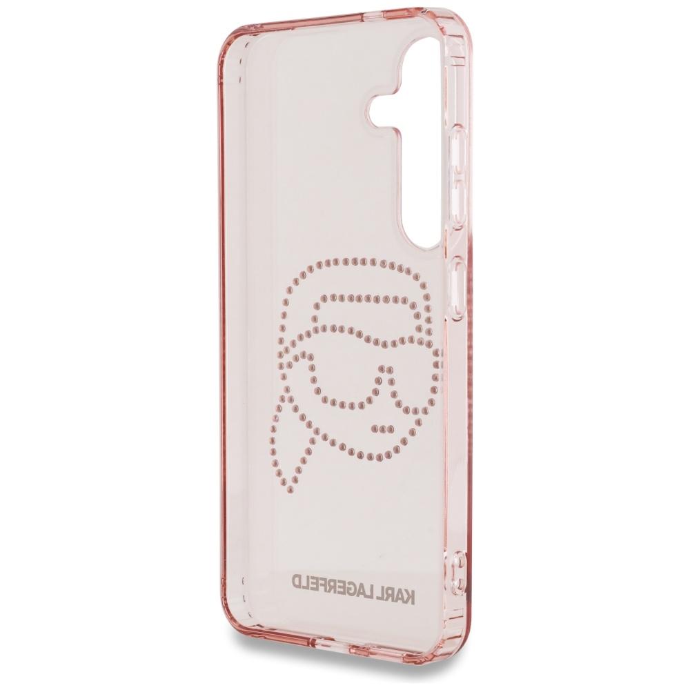 Чехол Karl Lagerfeld Rhinestones K. Головной Логотип Для Samsung Galaxy S25 Розовый