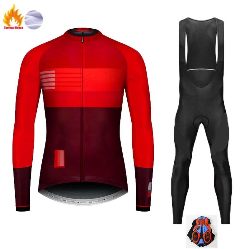 Winter Thermal Long Sleeve Cycling Jersey Men Women Road Bike Wear Fleece Lined Warm Riding Apparel