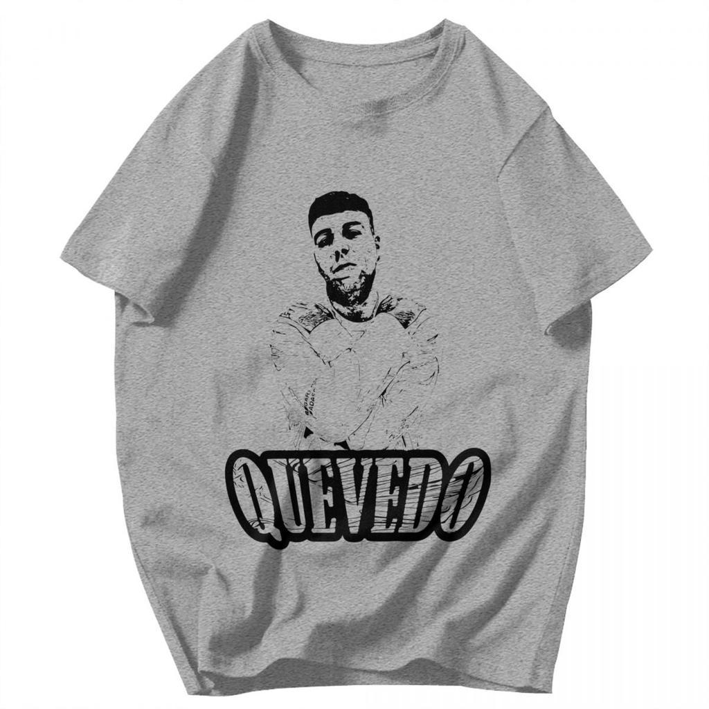 Мужская футболка Rapper QUEVEDO Модные Попсы Y2K Графические Аниме Унисекс Топы Футболки