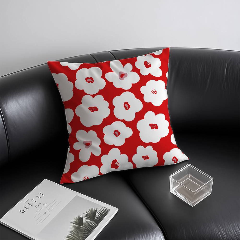 Spring and Summer Floral Pillow Case Anti-dustmite Invisible zipper Sofa Bed