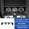 Real Carbon Fiber Car Center Control Air Conditioning Switch Panel Sticker For Jaguar F-Type 2013-2022 Car Interior Accessories