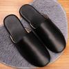House Shoes Couple Indoor Slippers Summer High Quality Casual PU Leather Flats Shoes Women Home Shoes Men Slippers