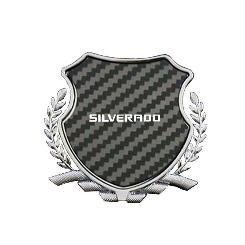 Custom Zinc Alloy Car Fender Emblem Metal Side Window Badge For Chevrolet Siverado Logo Exterior Modification Decor Accessories QG7