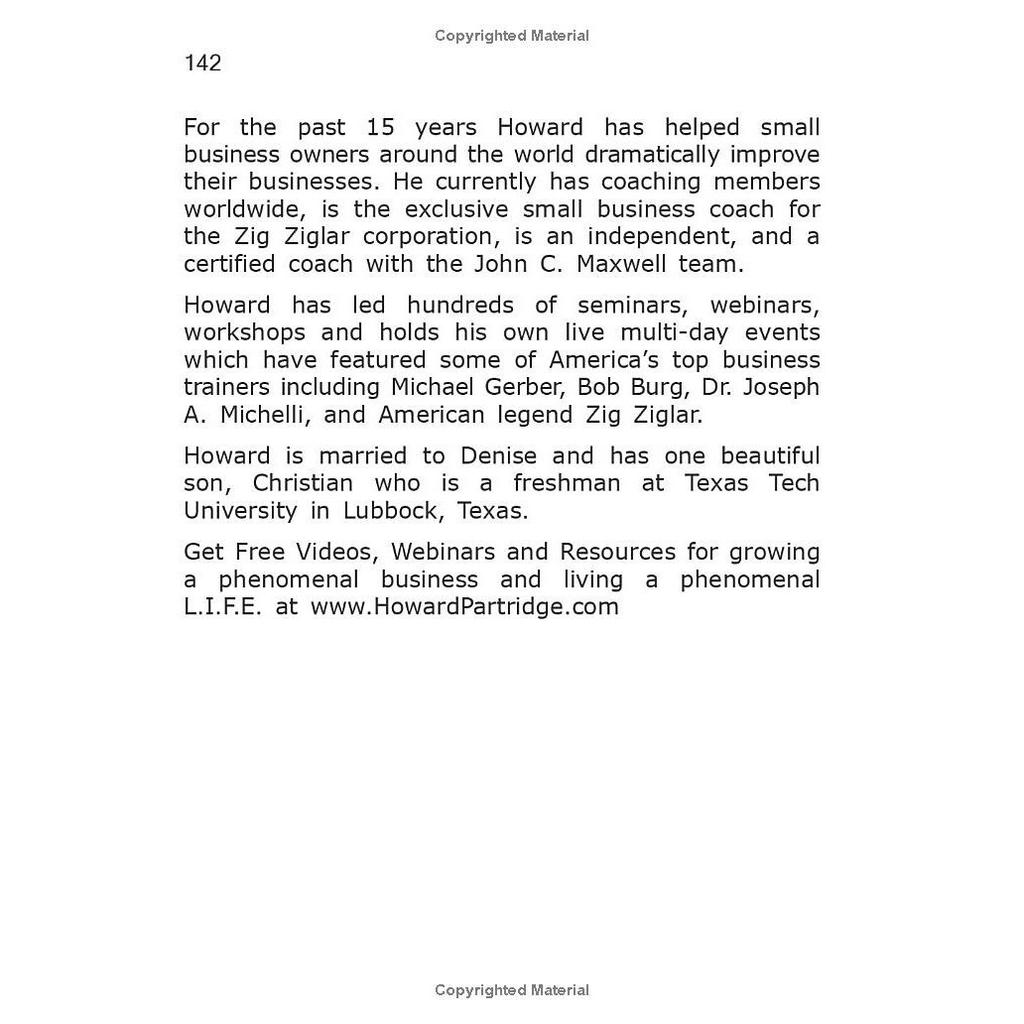 7 Secrets of a Phenomenal L.I.F.E. Paperback  Howard Partridge (Author) Book JL186150103127