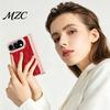 Hard Shell With Screen Film Faux Leather Phone Case for IPhone-Duo, with Protector & Hinge Anti Fingerprint Cover Protection, Rhinestone Cover,