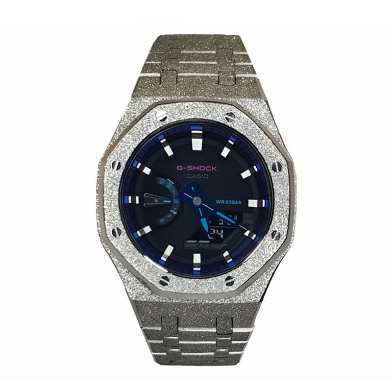 Casio Унисекс Жидкокристаллический, Аналогово-цифровой Двойной дисплей Серия Черные часы GA-2100-1A1(Watch3--)