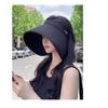 Outdoor Sun Protection Hat Women's Summer Big Brim Empty Top Sun Hat UV Protection Ice Silk Sun Hat