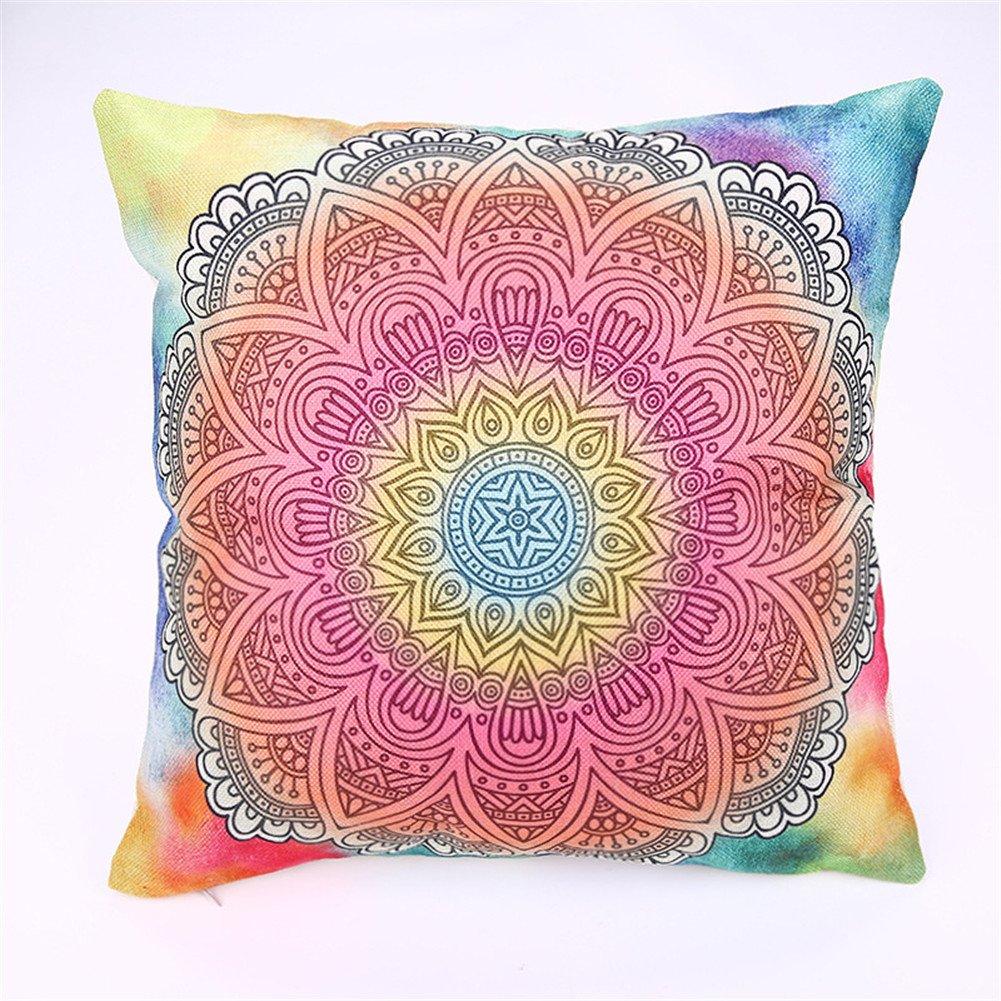Субконтинентальный этнический Мандала льняная наволочка диванная подушка чехол домашний декор для вашего броска