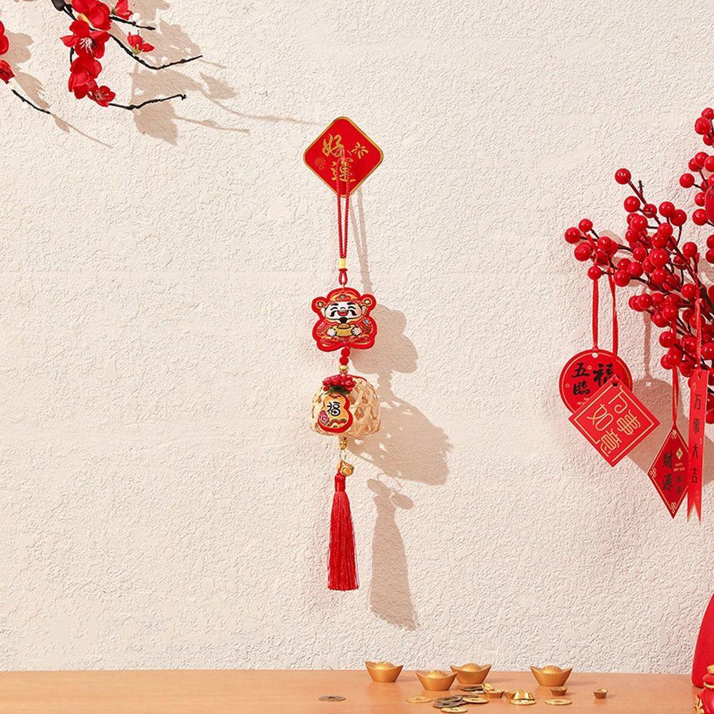 Creative Spring Festival Decoration Pendant Reusable New Year Ornaments Red Lantern String Home