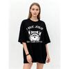 Oversized T Shirt Black I Love Jesus But I Cuss A Little Raccoon Graphic Print Casual Everyday Wear Unisex Streetwear Top