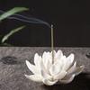 Ceramic White Lotus Incense Holder Home Decor Incense Stick Burner Buddhist Incense Censer Use In Office Teahouse