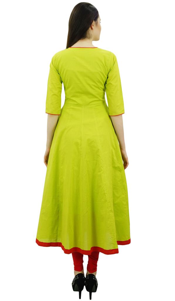 Bimba Женское дизайнерское этническое платье-курти Anarkali Kurta с кисточками