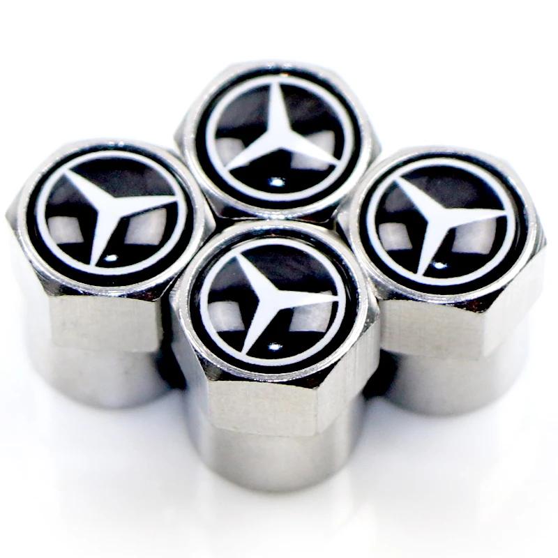 GMO3 Car Tire Valve caps Emblem metal Cap Case For Mercedes Benz B/C/E/S Class A Class C200L GLC GLE CLA accessories Car Styling