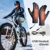 USB перчатки с сенсорным экраном Зимние теплые 3-режимная температура Электрические перчатки с подогревом Мотоперчатки с подогревом для езды на велосипеде Бега Езды