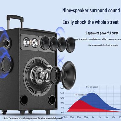 8-дюймовая портативная уличная Bluetooth-колонка для караоке, штекер CN (адаптер в комплекте)