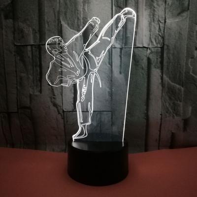 Красочный сенсорный пульт дистанционного управления, 3d лампа для тхэквондо, подарочная настройка, 3d маленькая настольная лампа, подарок для кампуса, персонализация, настольная лампа