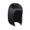 Women Short Straight Wig with Bangs Natural Silky Heat Resistant High Temperature Fiber Ladies Bobo Blonde Black Synthetic Hair