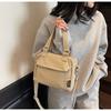 Simple Hand Carry Small Bag Women 2025 New Fashion Canvas Small Square Bag Casual Versatile Shoulder Messenger Bag