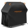 [Ry-210 Orange Line Bbq Cover] Rowyeet Outdoor Bbq Grill Cover, Waterproof and Uv-Resistant Gas Grill Cover, with Adjustable Hem,