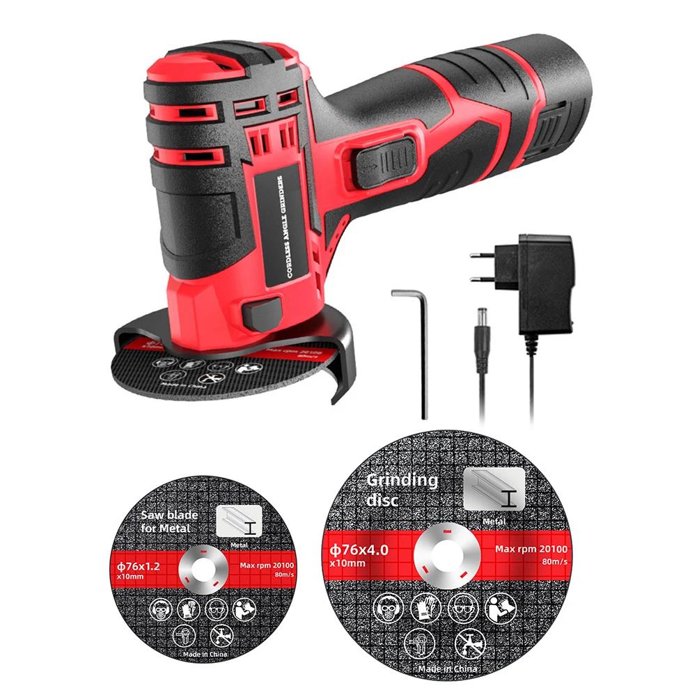 Угловая шлифмашина 12В 1200 об/мин Электрическая полировальная шлифовальная машина Мини аккумуляторная резка Алмазная отрезная шлифмашина Автомобильный электроинструмент
