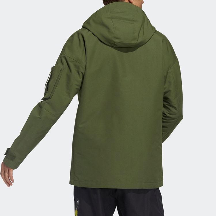 Adidas Тканая куртка с капюшоном Мужская верхняя одежда зеленая GP0990