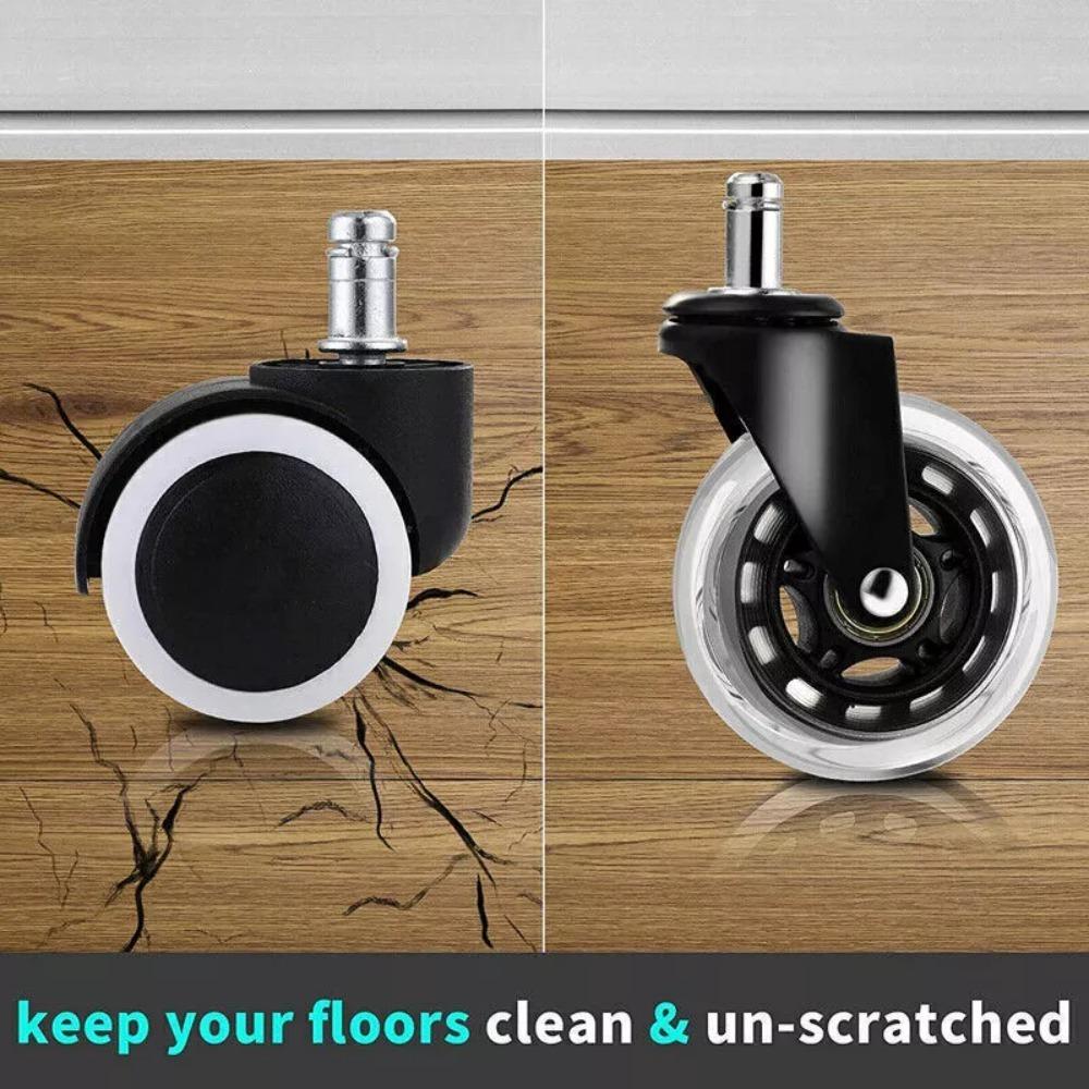 5 шт. Бесшумные Поворотные Резиновые Колесики PU Поворотные Колесики Новое Универсальное Колесо для Домашнего Офисного Стула