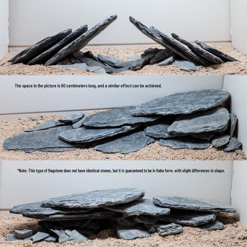 Натуральный сланец, речной камень: Ландшафтный дизайн аквариума и платформа для купания черепах