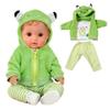 Наряды для кукол 43 см, для кукол 17-18 дюймов, кукла Baby Born, милые комбинезоны, костюм + обувь, теплая одежда для кук, Рождественский подарок для кук