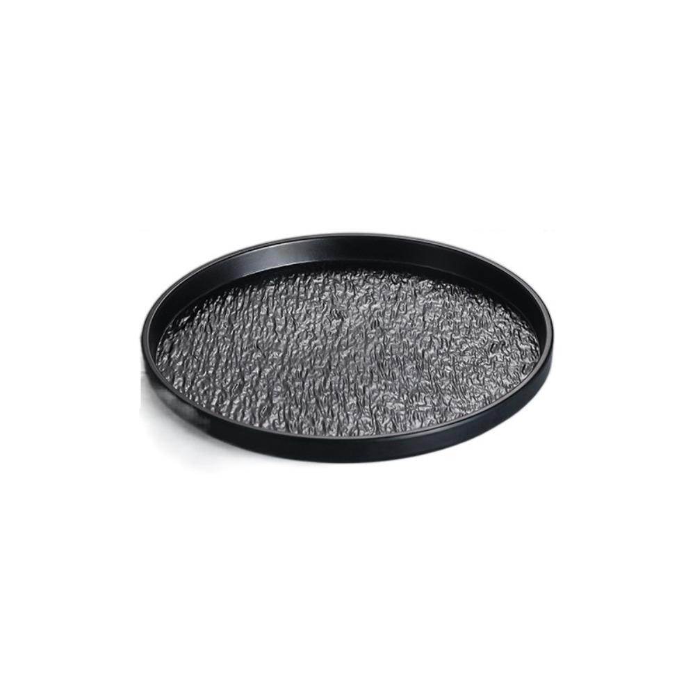 Round Steak Plate Stone Grain Dessert Dishes Plate Simple Fruit Salad Plate  Restaurant