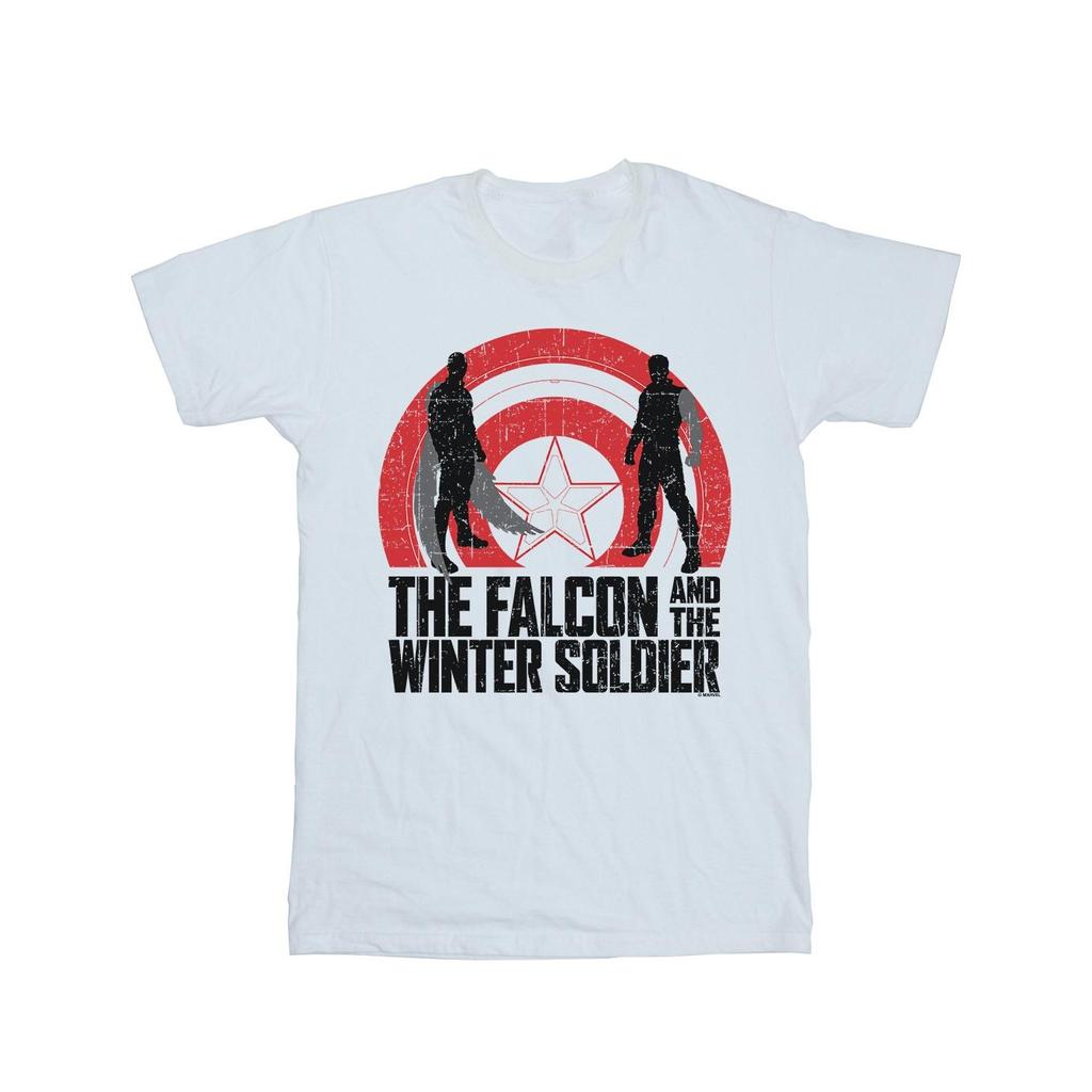 Marvel Mens The Falcon And The Winter Soldier Shield Silhouettes T-Shirt