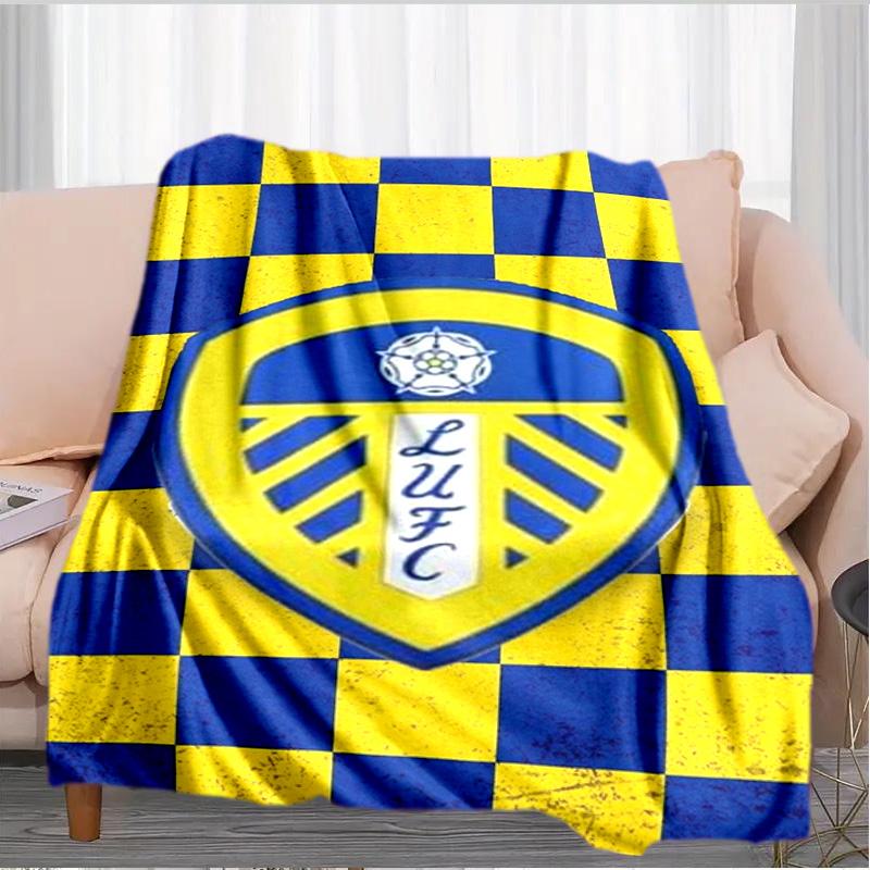 Leeds Crest Design Printed Throws Blanket Soft Flannel Blankets for Couch Bed Gifts for Men Women Picnic blanket Christmas gifts
