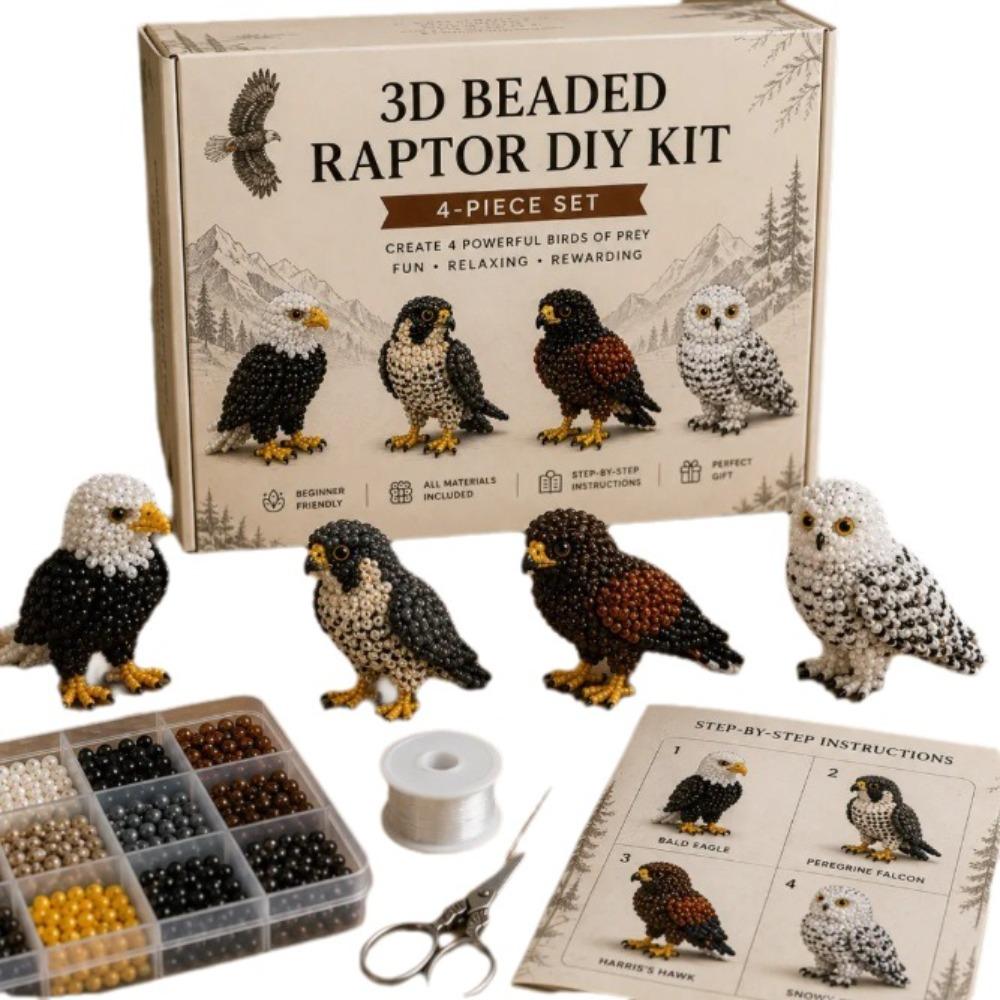 Beginner Friendly 3D Beaded Animal DIY Kit Animal Shape Handmade Craft Kit Kids Craft