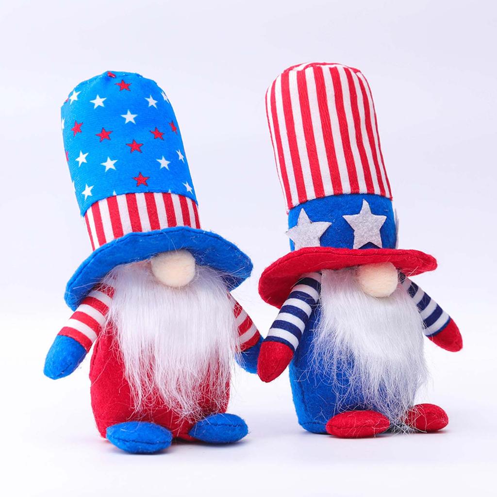 Patriotic Gnome Doll Dwarf Plush Doll Decorations Holiday Gifts Household