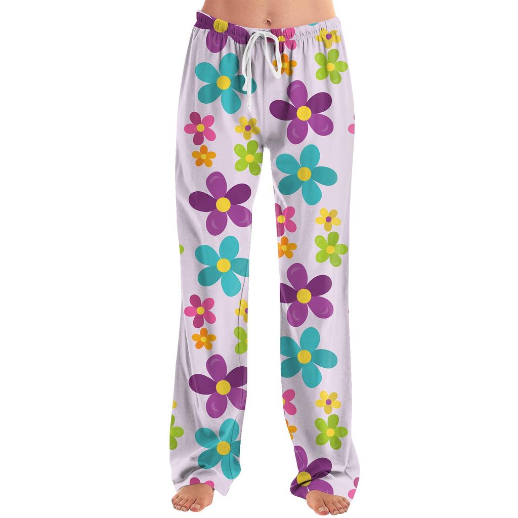 Женские модные свободные повседневные брюки с пасхальным принтом