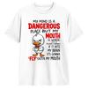 Funny My Mind Is A Dangerous Place No Filter Sarcastic Quote Cotton T Shirt For Male Summer Y2k Funny Tshirts Trendy Cool Tees