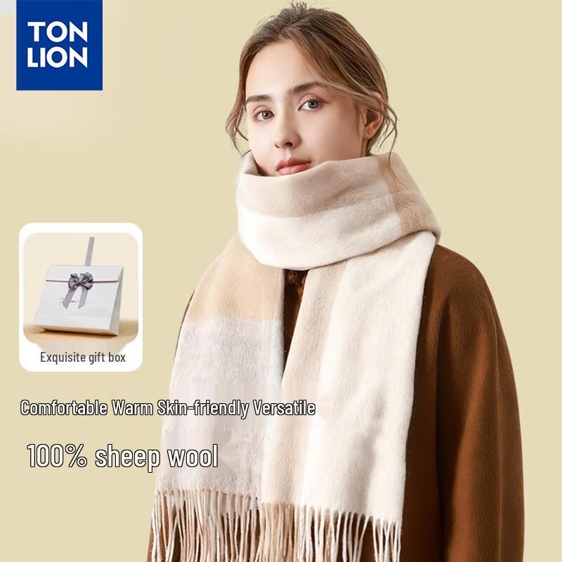 Women's 100% Wool Long Warm Scarf & Shawl