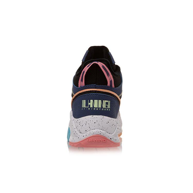 Li Ning Детские флисовые удобные нескользящие амортизирующие износостойкие теплые повседневные кроссовки Детская повседневная обувь Черный Синий YKCR190-22