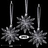 Acrylic Snowflake Drop Icicle Pendants Christmas Clear Crystal Ornaments Xmas Tree Hanging Pendants Home Party Decor