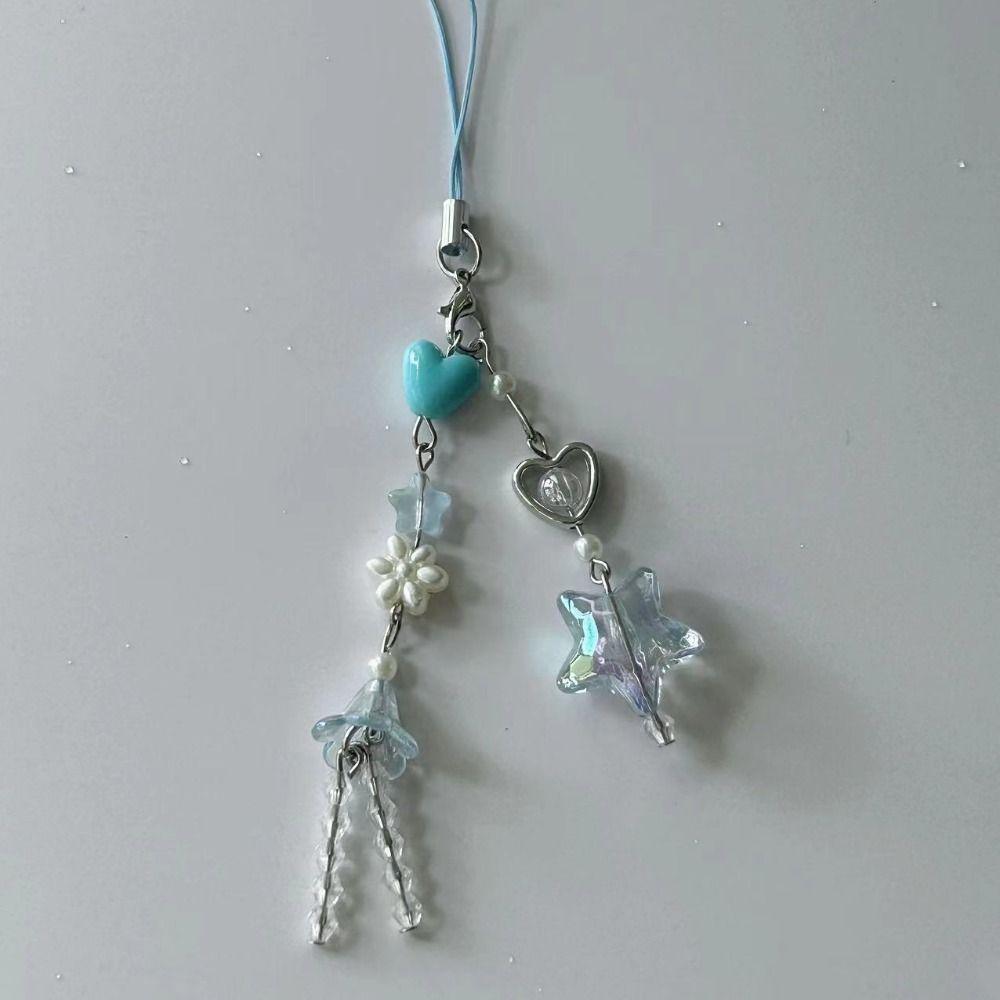 Милые подвески для телефона в виде рыбок, брелок, Y2K ремешок для телефона, Ins цветочный шнурок, модная милая медуза, звезда для украшения сумки, ювелирные изделия