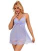 Babydoll Sexy Nightgown with Large Ribbon Cute Half Sexy Underwear Lace Hem [ohyeah] Cups, Size, See-Through Lingerie, T-back, Decoration, Slip, Set,