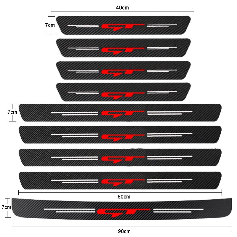 Наклейки на порог автомобиля из углеродного волокна для Sonata Kia GT LINE ELANTRA Sportage Stinger KX5 K3 K4 K5