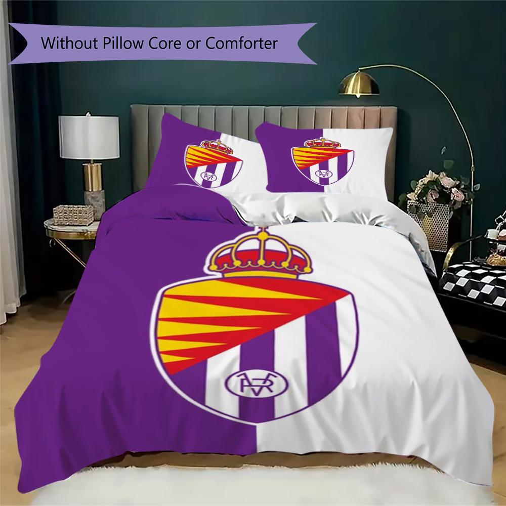 Real Valladolid Pattern Bedding uilt Set uilt Cover Pillowcase Home Decoration Birthday Gift (1 * duvet cover + 2 * pillowcase without core)