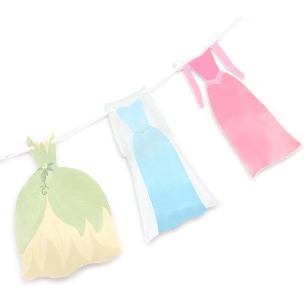 Princess Party Bunting Banner - Princess First Birthday Party Banner,Dress Banner Birthday Decoration, Girl's 1st Party Supplies (banner)